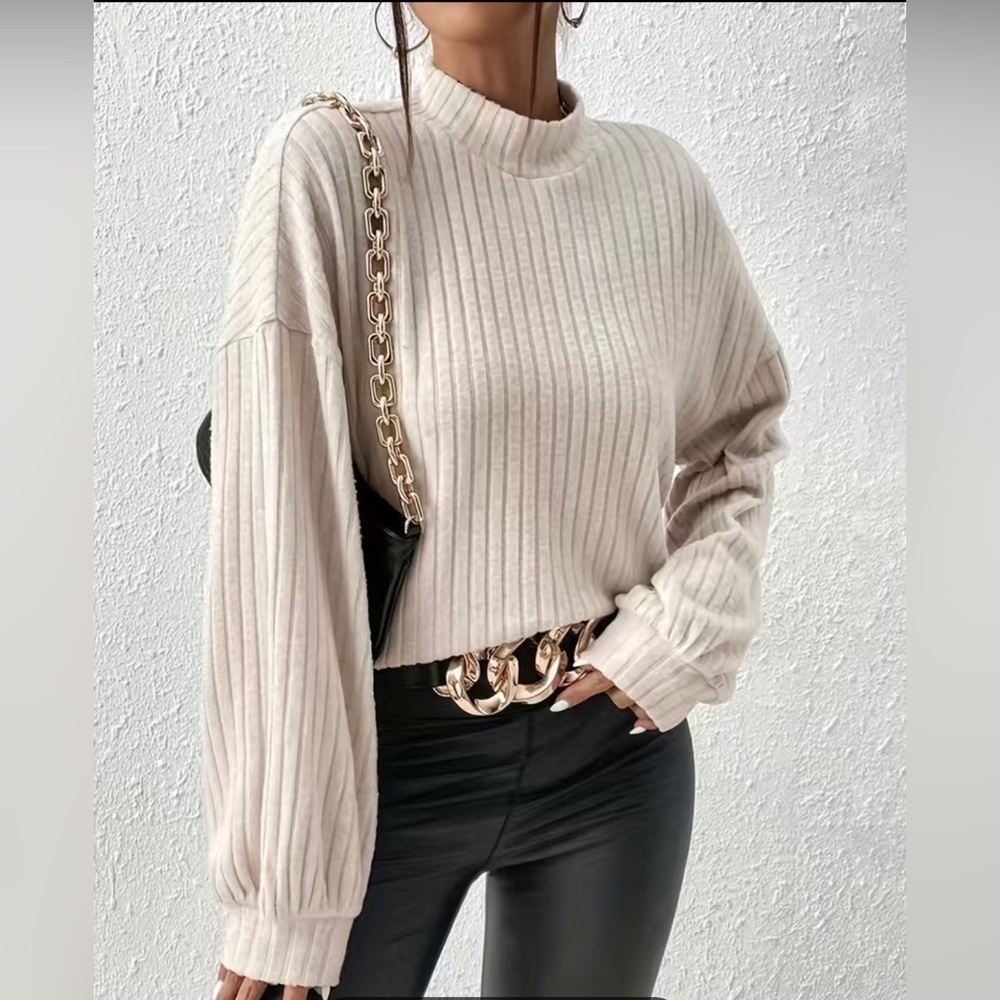 Womens Beige Fashion Sweater